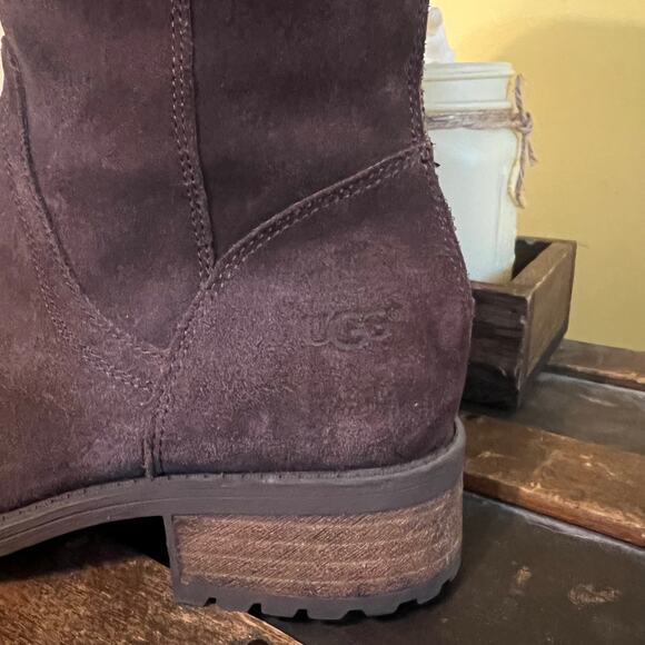 UGG Australia Seldon Women's Tall Brown Suede Boots Size 7 Riding Boots - Picture 4 of 8